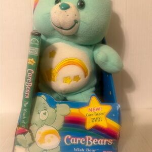 New Care Bears Wish Bear  Plush Toy with DVD The Wrath of Shreeky Vtg 2005